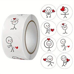 ⭐️500 1" Love Stickers